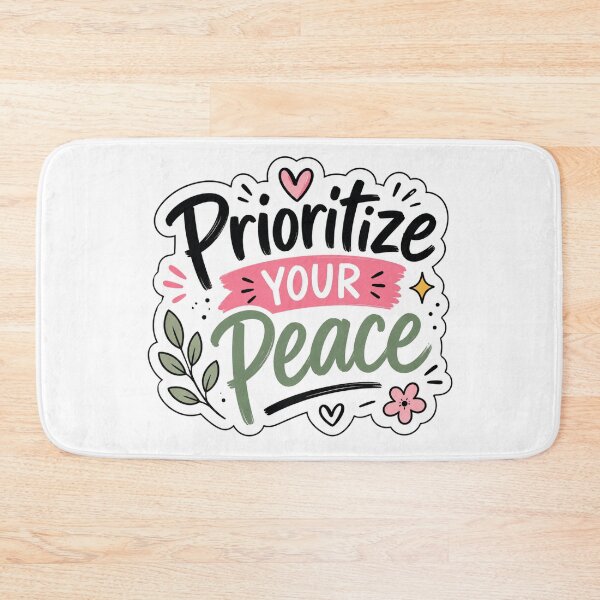 Item preview, Prioritize Your Peace | Self Care Quote | Mental Health, Mindfulness & Positive Affirmation Design designed and sold by Pixanova.