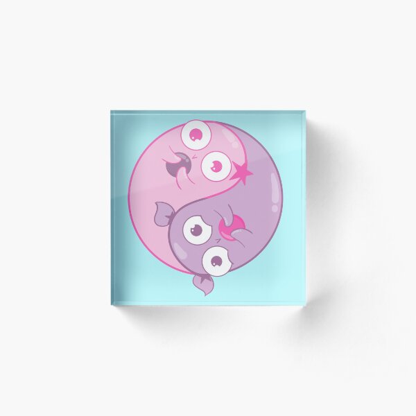 Yin Yang Amoebas Acrylic Block