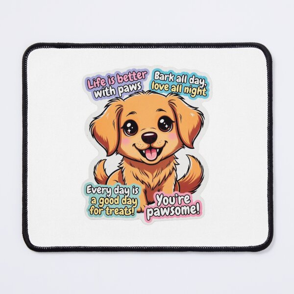 Item preview, Cute Pawsome Puppy Quotes Sticker designed and sold by ExploreAura Studio.