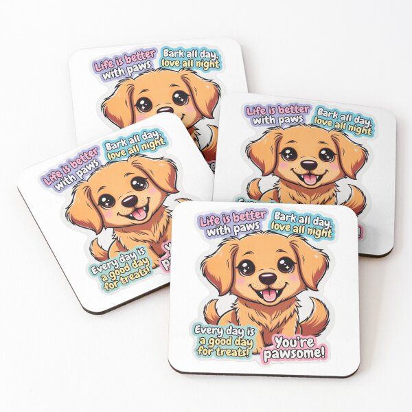 Item preview, Cute Pawsome Puppy Quotes Sticker designed and sold by ExploreAura Studio.