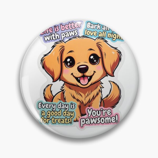 Item preview, Cute Pawsome Puppy Quotes Sticker designed and sold by ExploreAura Studio.