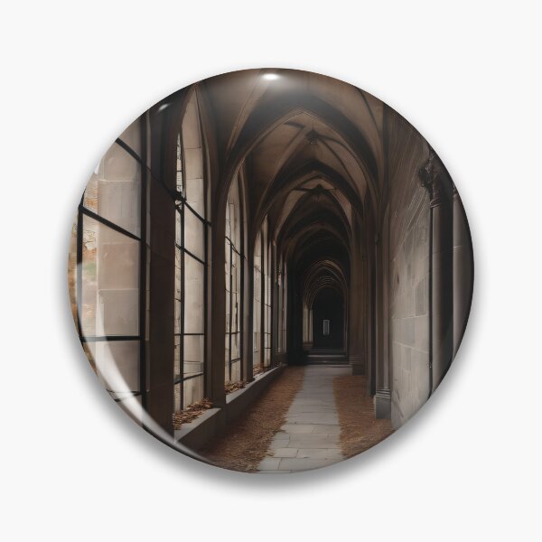 Item preview, Gothic Corridor | Dark Academia University Hallway Art designed and sold by LeguiStore.