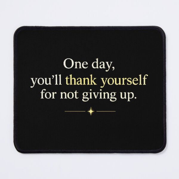 Item preview, One Day You'll Thank Yourself for Not Giving Up | Inspirational Typography designed and sold by EvergreenThread.