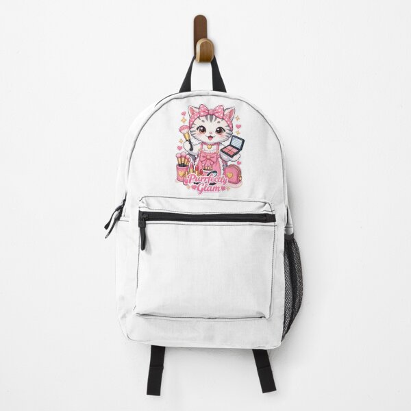 Item preview, Cute Kawaii Makeup Cat Sticker | Beauty Lover Kitten with Cosmetics designed and sold by MurkCraft.