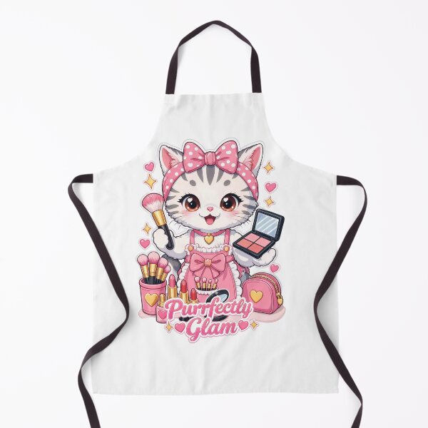 Item preview, Cute Kawaii Makeup Cat Sticker | Beauty Lover Kitten with Cosmetics designed and sold by MurkCraft.