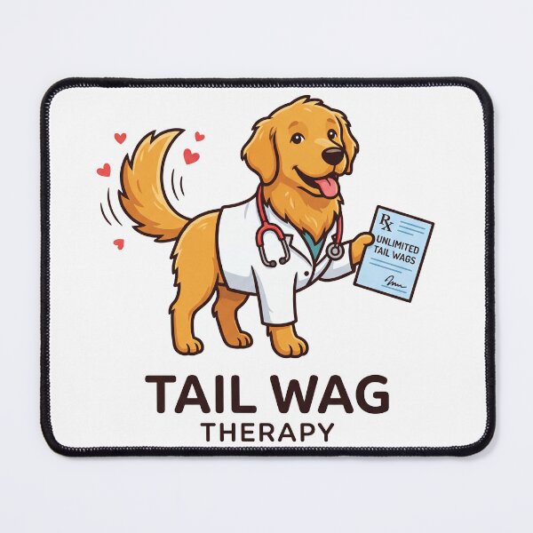 Item preview, Golden Tail Wag Therapy designed and sold by zoughlal.