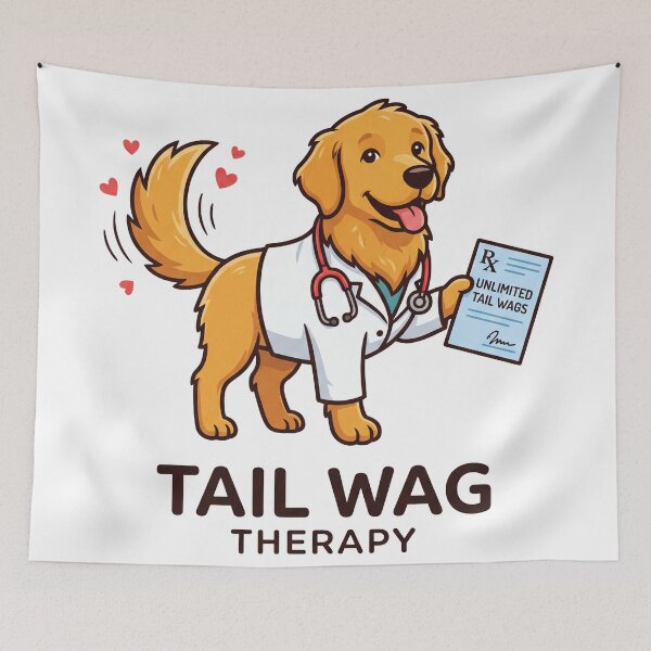 Item preview, Golden Tail Wag Therapy designed and sold by zoughlal.
