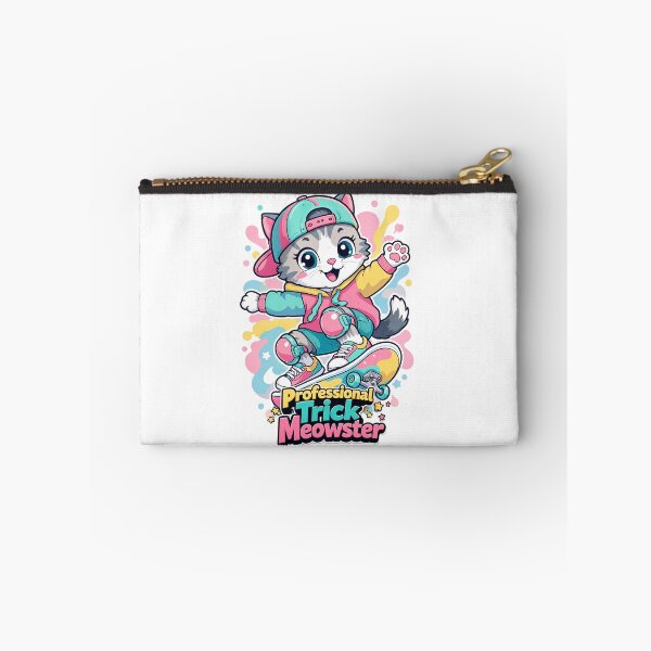 Item preview, Cute Kawaii Skateboarding Cat Sticker | Adorable Skater Kitten designed and sold by MurkCraft.