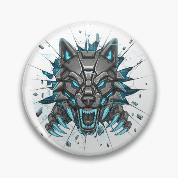 Item preview, Cyberpunk Mecha Wolf designed and sold by GlitchDripX.