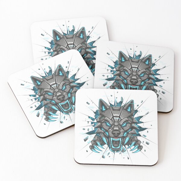 Item preview, Cyberpunk Mecha Wolf designed and sold by GlitchDripX.