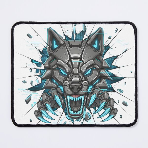 Item preview, Cyberpunk Mecha Wolf designed and sold by GlitchDripX.