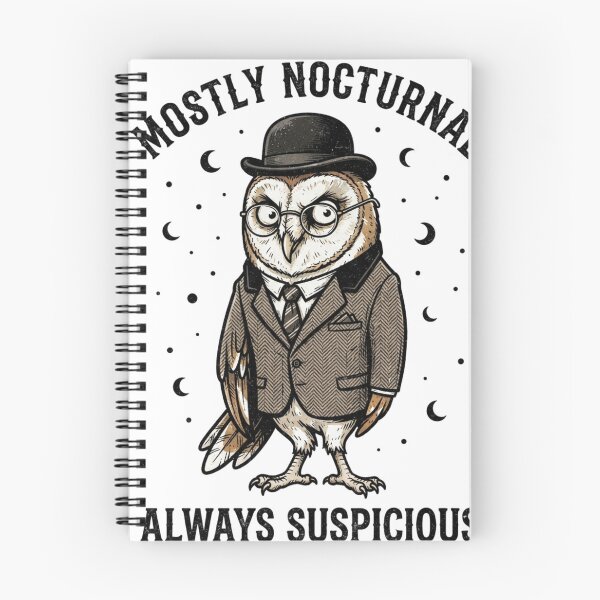 Item preview, Mostly Nocturnal Always Suspicious Funny Owl designed and sold by yanderedev.