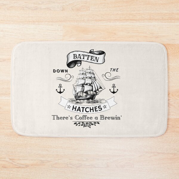 Item preview, Seafaring Coffee Tatoo art Batten Down The Hatches designed and sold by Kevin Cameron.