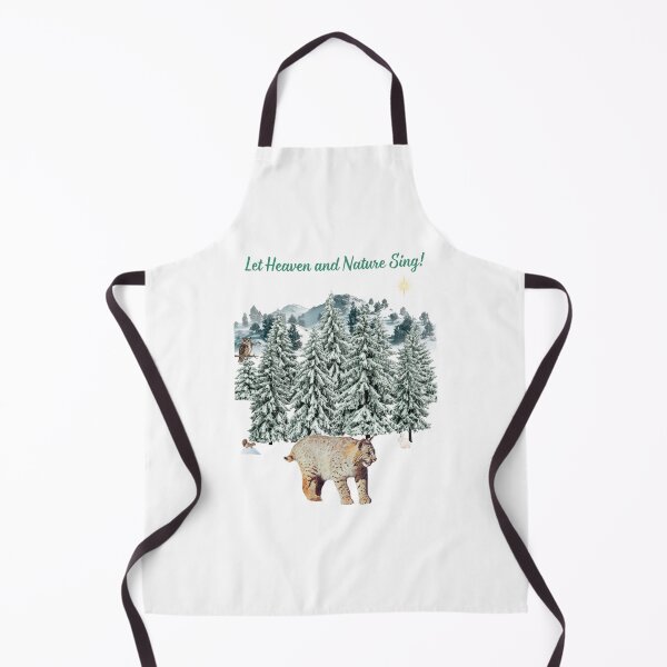 Item preview, Christmas Bobcat Let Heaven and Nature Sing designed and sold by MYCatStuff.