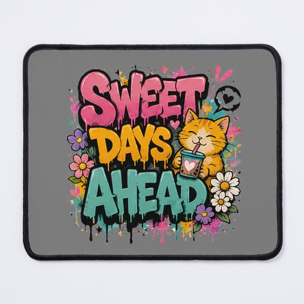 Item preview, Sweet Days Ahead – Graffiti Cat Positive Vibes Street Art designed and sold by Spark Cottage.