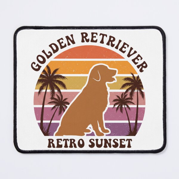 Item preview, Golden Retriever Retro Sunset designed and sold by zoughlal.
