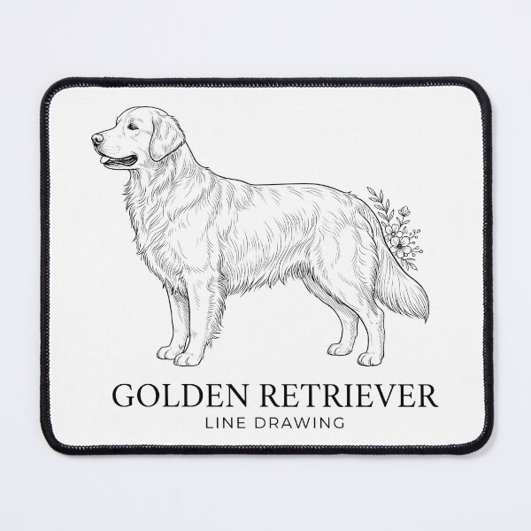 Item preview, Golden Retriever Line Drawing designed and sold by zoughlal.