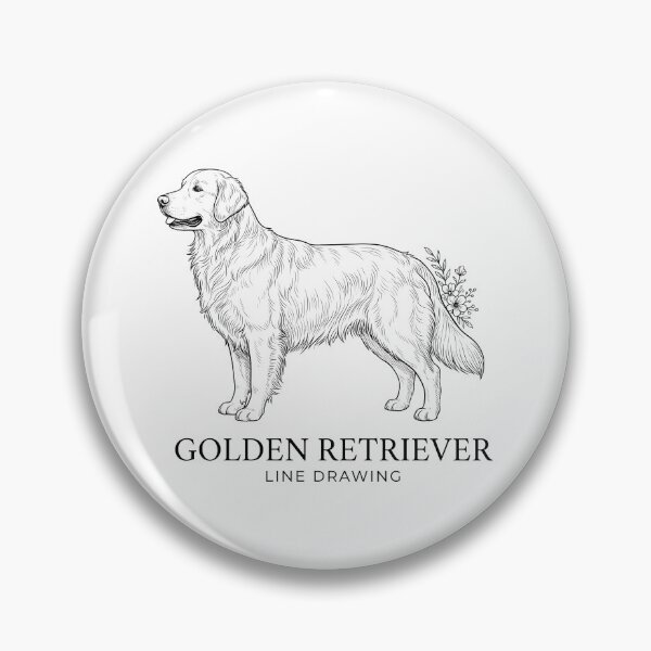 Item preview, Golden Retriever Line Drawing designed and sold by zoughlal.