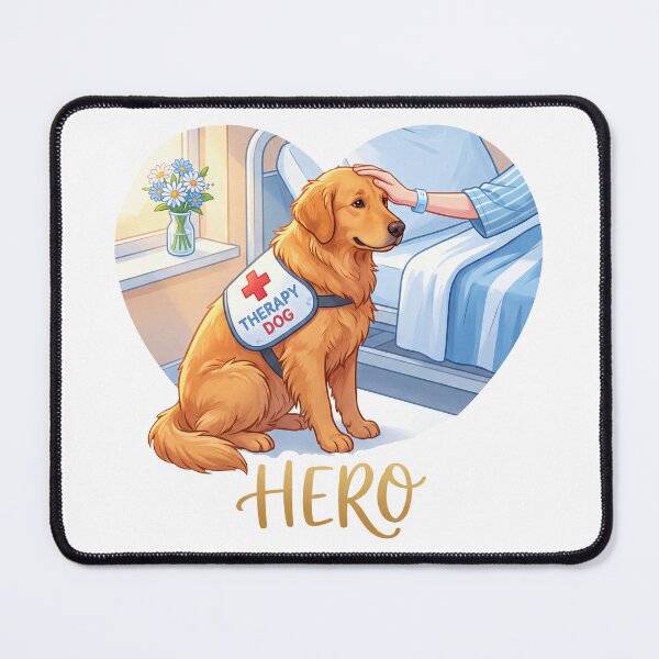 Item preview, Golden Therapy Dog Hero designed and sold by zoughlal.