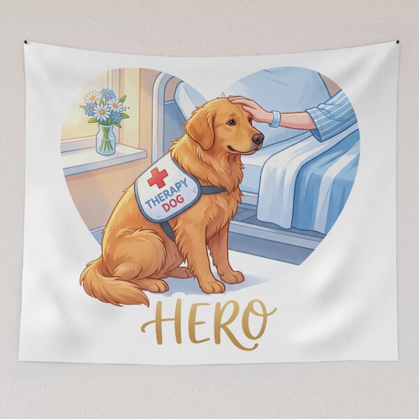 Item preview, Golden Therapy Dog Hero designed and sold by zoughlal.