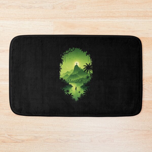 Item preview, Minimalist Green Brazil Landscape | Rio de Janeiro designed and sold by RedHDesign.