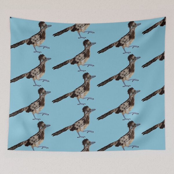 Item preview, Roadrunner – Original Hand Embroidered Wildlife Art designed and sold by Alsa.handembroidery.