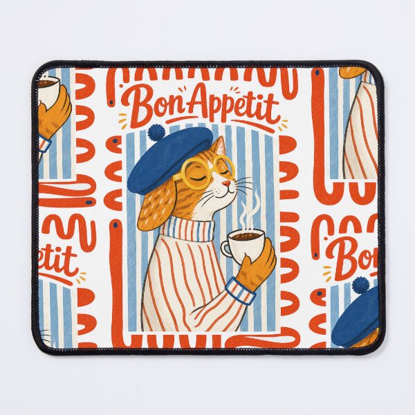 Item preview, Bon Appétit French Cat Coffee Lover Cute Vintage designed and sold by ravuh.