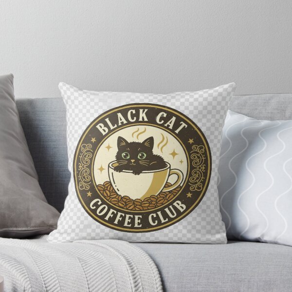 Item preview, Black Cat Coffee Club | Funny Espresso Cat Design designed and sold by slynamite.