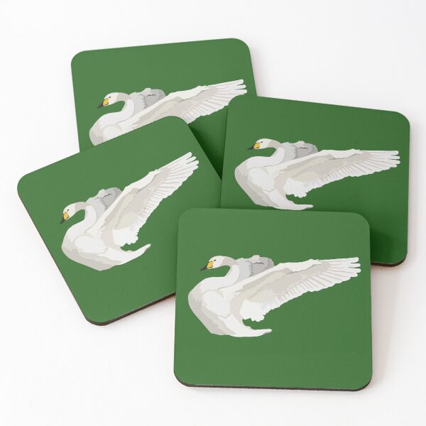 Item preview, W is for Whooper Swan , Whooper Swan – Graceful Northern Waterfowl Illustration designed and sold by PrettylittlepastelUk.