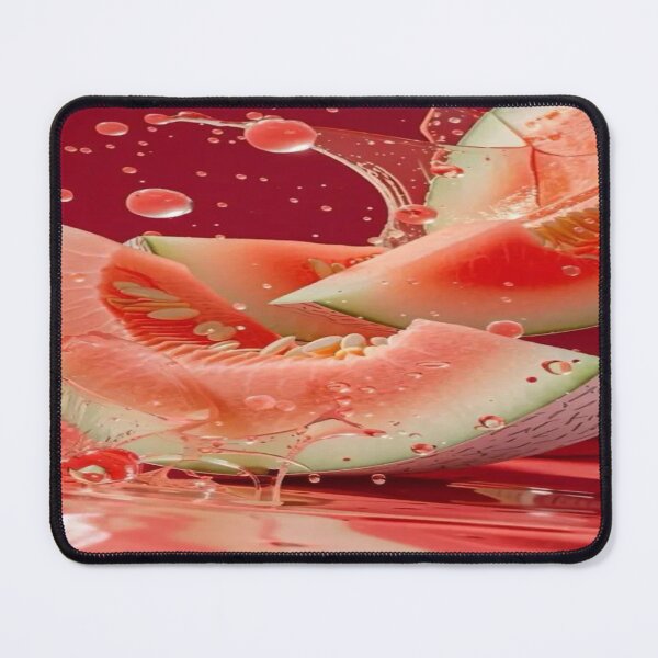 Item preview, The Ultimate Freshness Explosion, Fresh Watermelon Splash - Juicy 3D Slices on a Red Background designed and sold by RAYBIL.