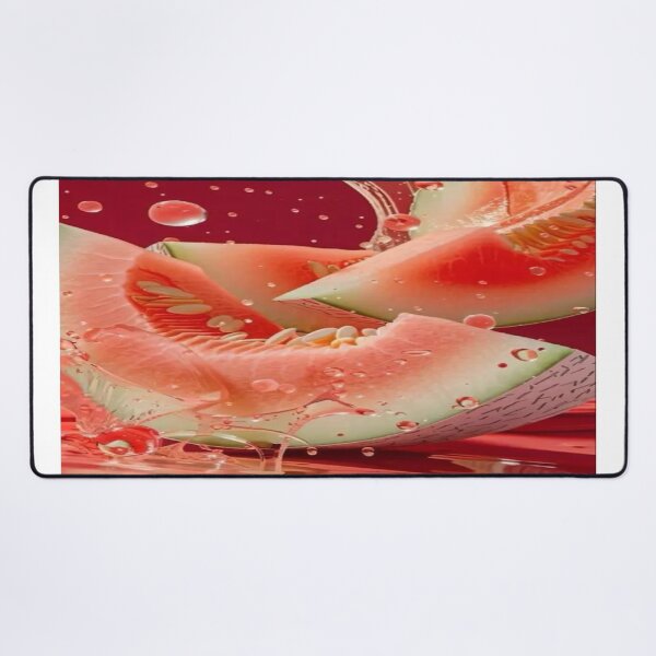 Item preview, The Ultimate Freshness Explosion, Fresh Watermelon Splash - Juicy 3D Slices on a Red Background designed and sold by RAYBIL.