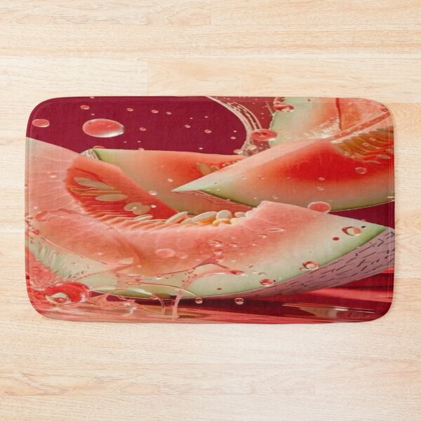 Item preview, The Ultimate Freshness Explosion, Fresh Watermelon Splash - Juicy 3D Slices on a Red Background designed and sold by RAYBIL.