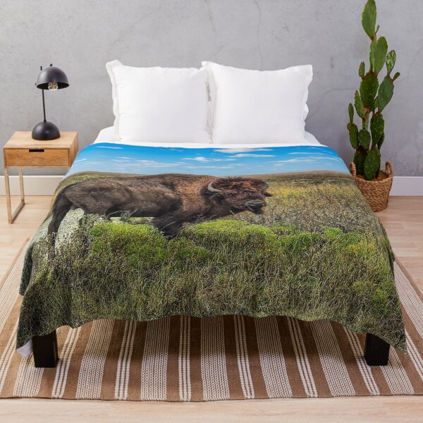 Item preview, A Bison Roams Free on the Tallgrass Prairie. designed and sold by South 500 Photography.