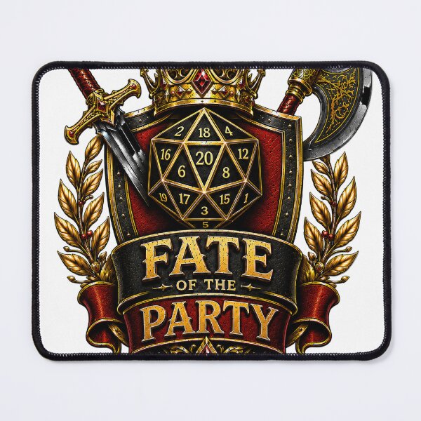 Item preview, Fate Of The Party D20 Dice Crest designed and sold by BartArtPhoto.