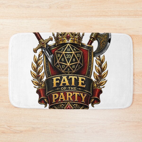 Item preview, Fate Of The Party D20 Dice Crest designed and sold by BartArtPhoto.