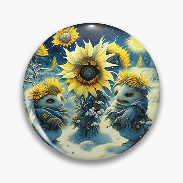 Item preview, Sunflowers playing in snow designed and sold by eshipaints.