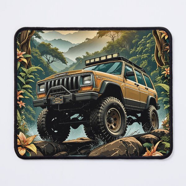 Item preview, Classic Off Road SUV Exploring Tropical Jungle Wilderness designed and sold by BorgSpareParts.