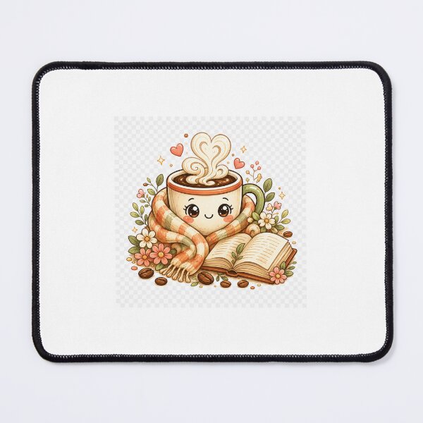 Item preview, Cozy Coffee & Books | Cute Kawaii Reading Mug Illustration designed and sold by Maggie1475.