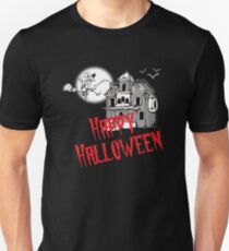 Halloween shirt horror house with witch Unisex T-Shirt