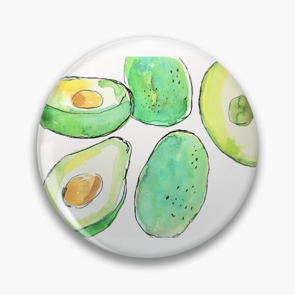 Item preview, Tropical Avocado Watercolor and Ink designed and sold by Designs by Sara Felton.