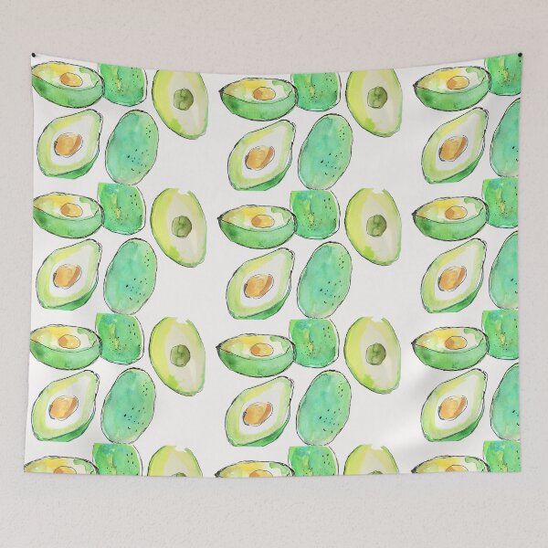 Item preview, Tropical Avocado Watercolor and Ink designed and sold by Designs by Sara Felton.