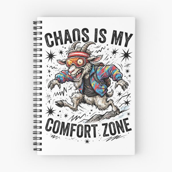 Item preview, Chaos Is My Comfort Zone Funny Mountain Goat designed and sold by yanderedev.