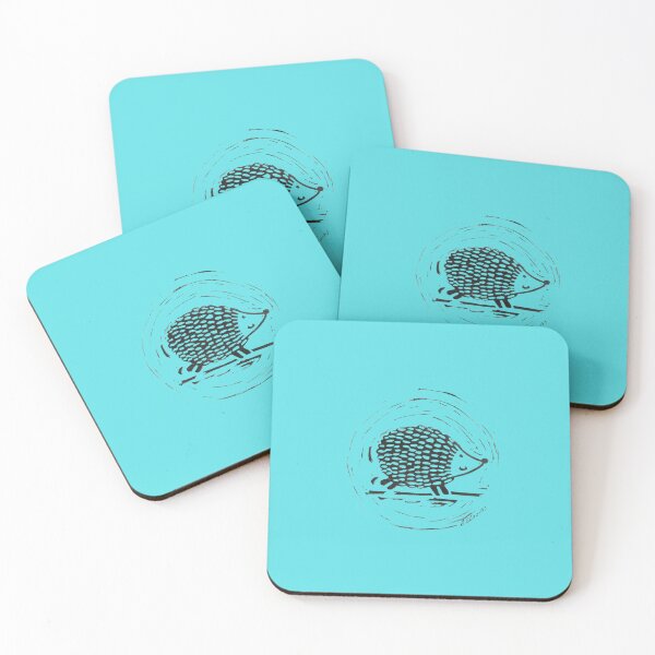 Item preview, Hawthorn the hedgehog (blue background) designed and sold by SombreroDoodles.
