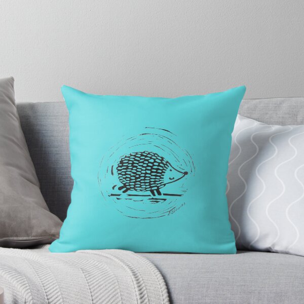 Artikelvorschau, Weißdorn, der Igel (blauer Hintergrund) entworfen und verkauft von SombreroDoodles.