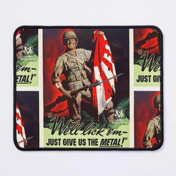 Item preview, Vintage WWII US Army Poster | Collect Metal for Munitions | Patriotic Soldier with Rifle &  Flag | Wartime Propaganda Art designed and sold by artofuniverse.