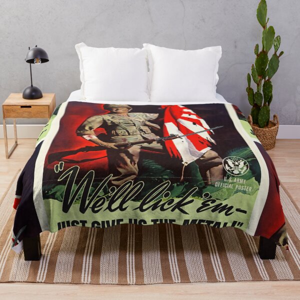 Item preview, Vintage WWII US Army Poster | Collect Metal for Munitions | Patriotic Soldier with Rifle & Flag | Wartime Propaganda Art designed and sold by artofuniverse.