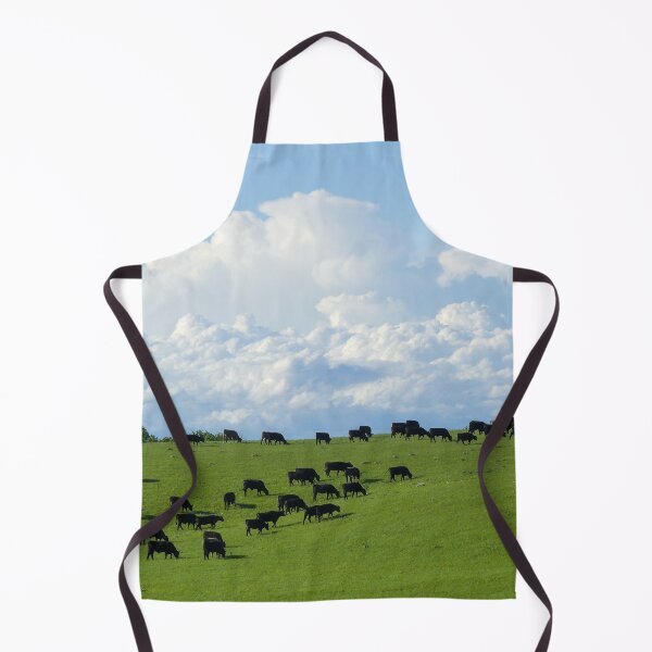 Item preview, Angus Cattle Graze on the Green Flint Hills with Storm Clouds Billowing against the backdrop of Blue Skies designed and sold by South 500 Photography.