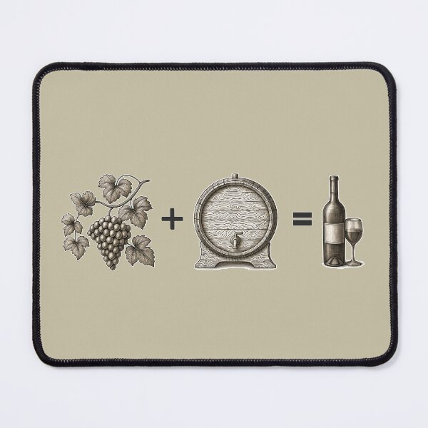Item preview, Rustique Wine Pairing: Grapes, Plus Cask, Equals Wine designed and sold by MimsTees.