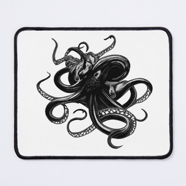 Item preview, Dark Kraken - Japanese Ink Octopus Blackwork Illustration designed and sold by STREETEES CLUB.