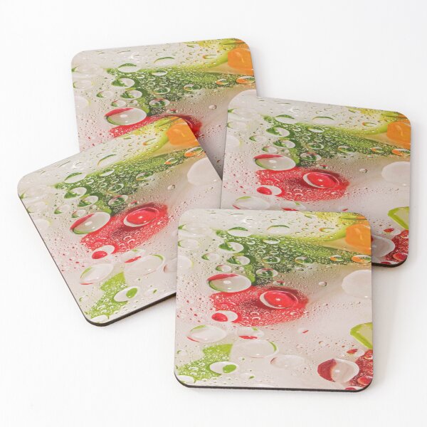 Item preview, Freshness Captured in Macro, Splashes of Fresh Colors - Abstract Macro with Water Drops and Bubbles designed and sold by RAYBIL.